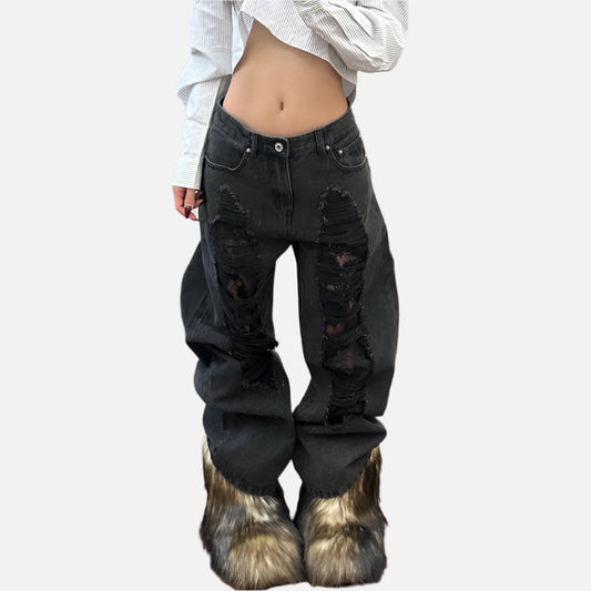 Vintage Black High Waisted Denim Jeans