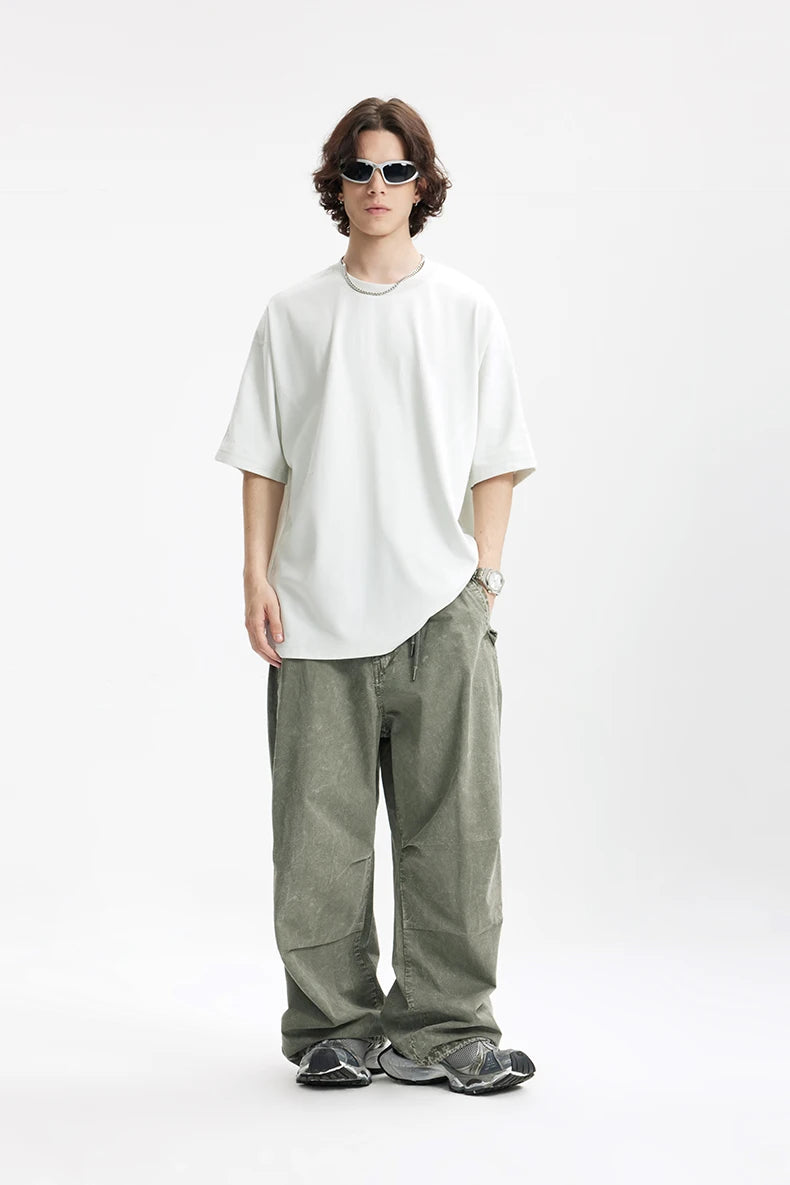 Heavy Washed Cargo Pants with Pants