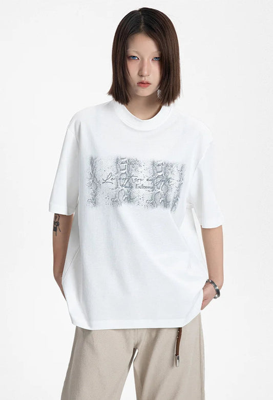 Extreme Cool Snake Print Letter T-Shirt