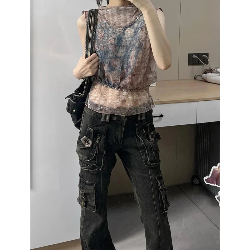 Autumn Vintage High Waist Black Jeans