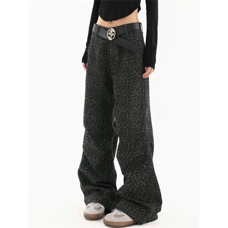 Retro Wide Leg Baggy Black Jeans