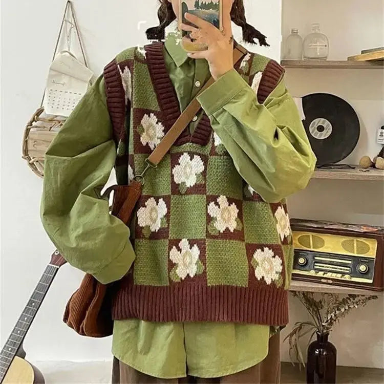 Vintage Japanese Jacquard Knit Sweater