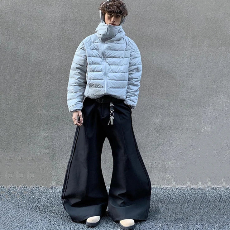 Black Pleated Wide Leg Pants