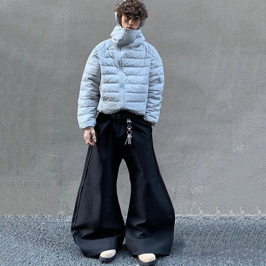 Black Pleated Wide Leg Pants