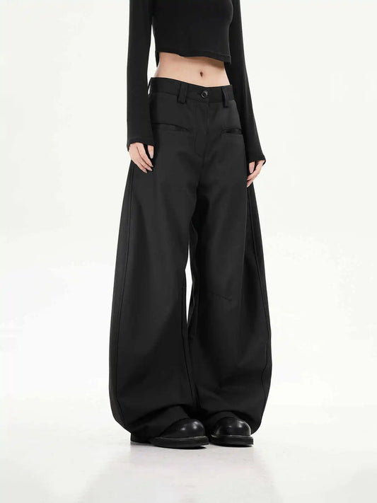 Vintage Black Goth Oversize Wide Pants