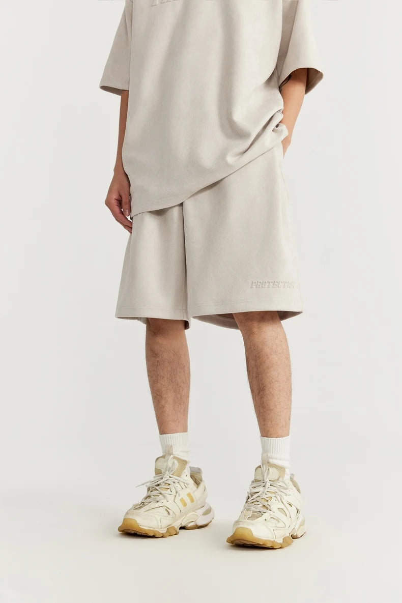 Embossed Oversized Summer Tracksuit Set T-Shirt