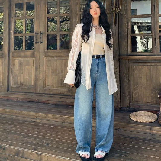 High Waist Vintage Flare Leg Jeans