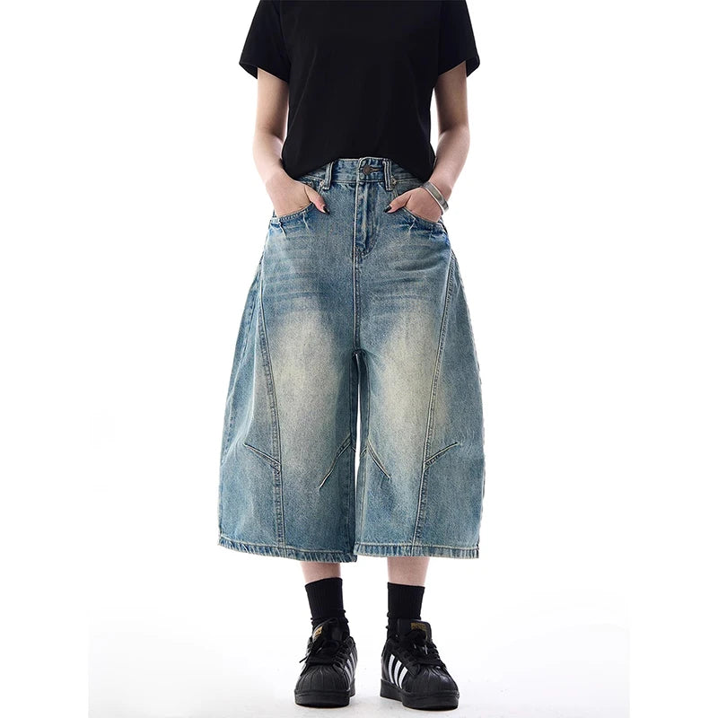 Vintage Gothic High Waist Cargo Jeans