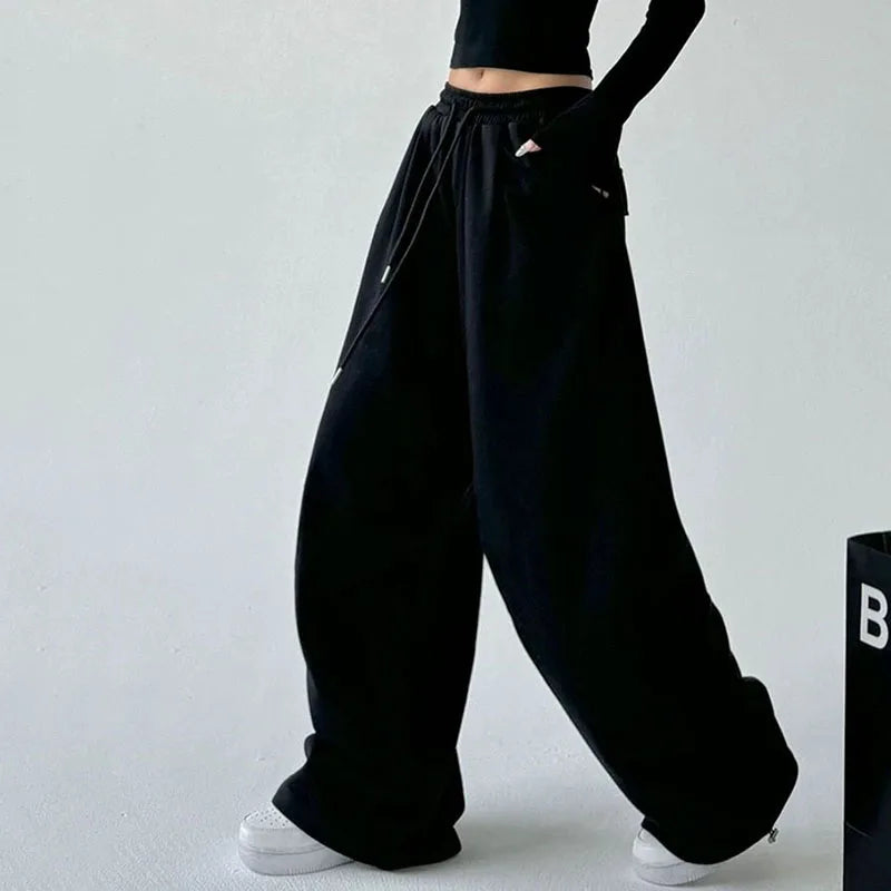 Vintage Wide Leg Drawstring Sweatpants