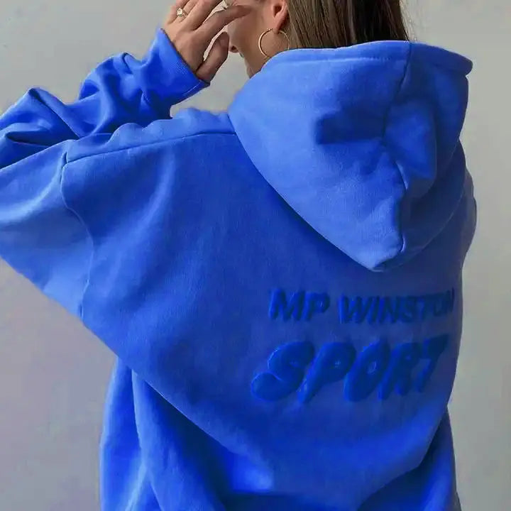 Chamois Leather Oversize Hooded Sweatshirt