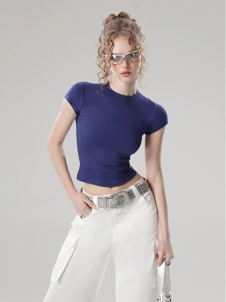 Minimalist Short Sleeve Womens Casual T-Shirt