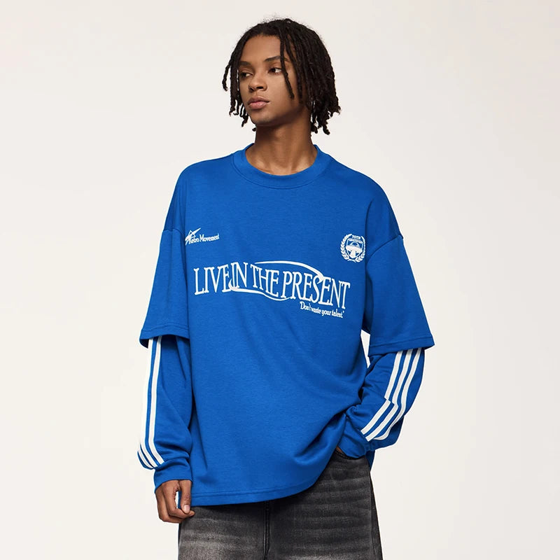 Vintage Retro Layered Long Sleeve T-Shirt