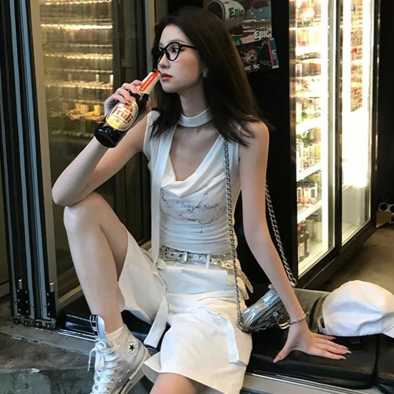 Sexy American Printed Vest Korean