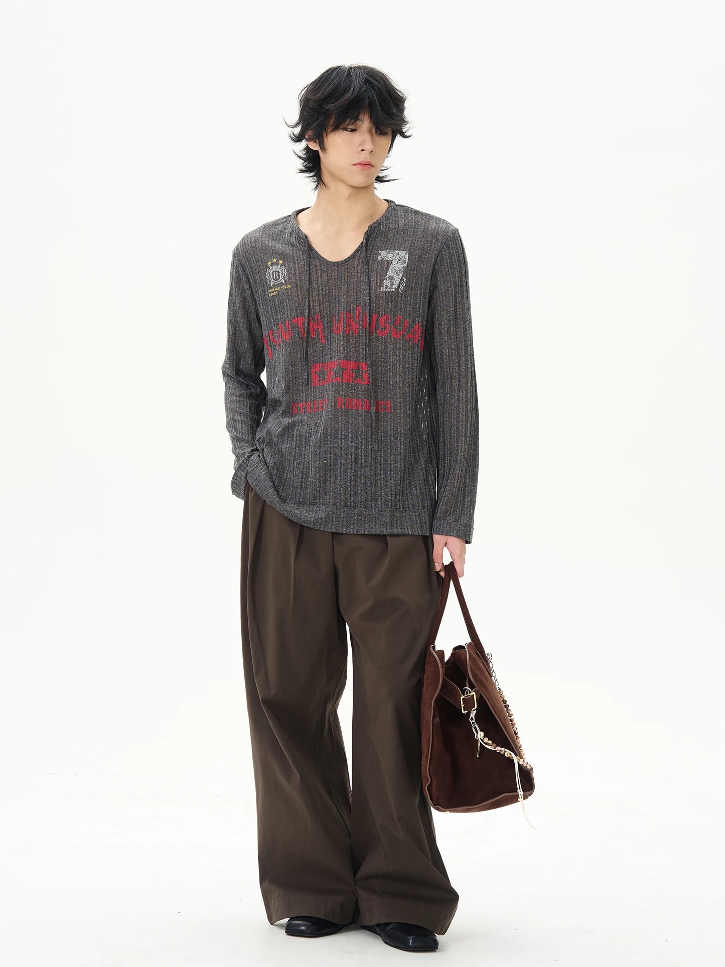 Sheer Transparent Slim Fit Long T-Shirt