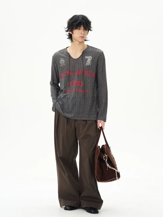 Sheer Transparent Slim Fit Long T-Shirt