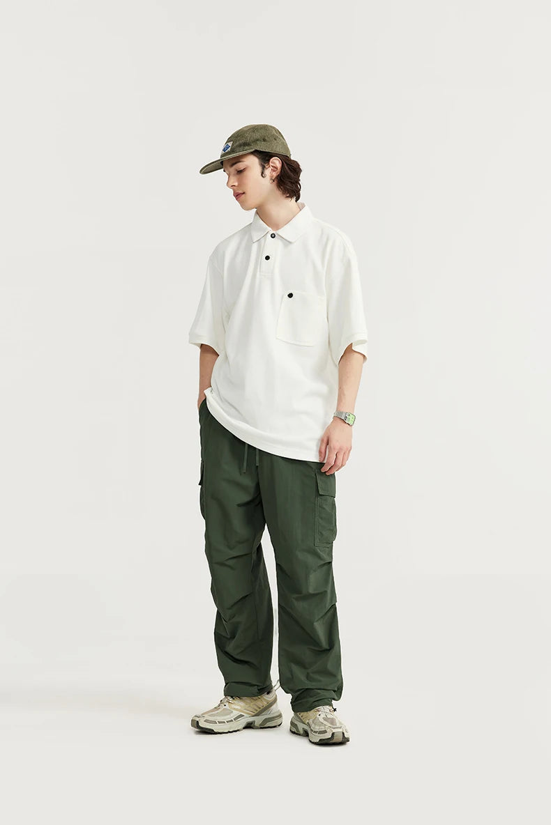 Elastic Waist Casual Cargo Pants