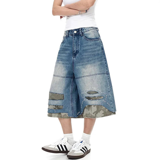 Vintage Oversized Blue Denim Jorts