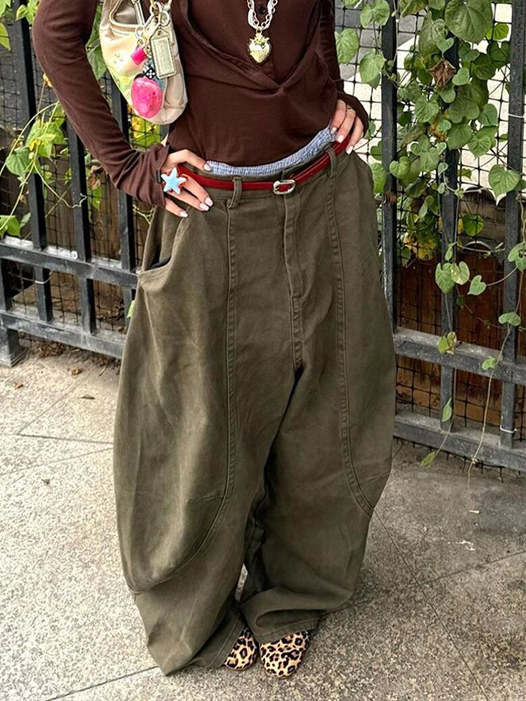 Retro Loose High Street Wide Jeans
