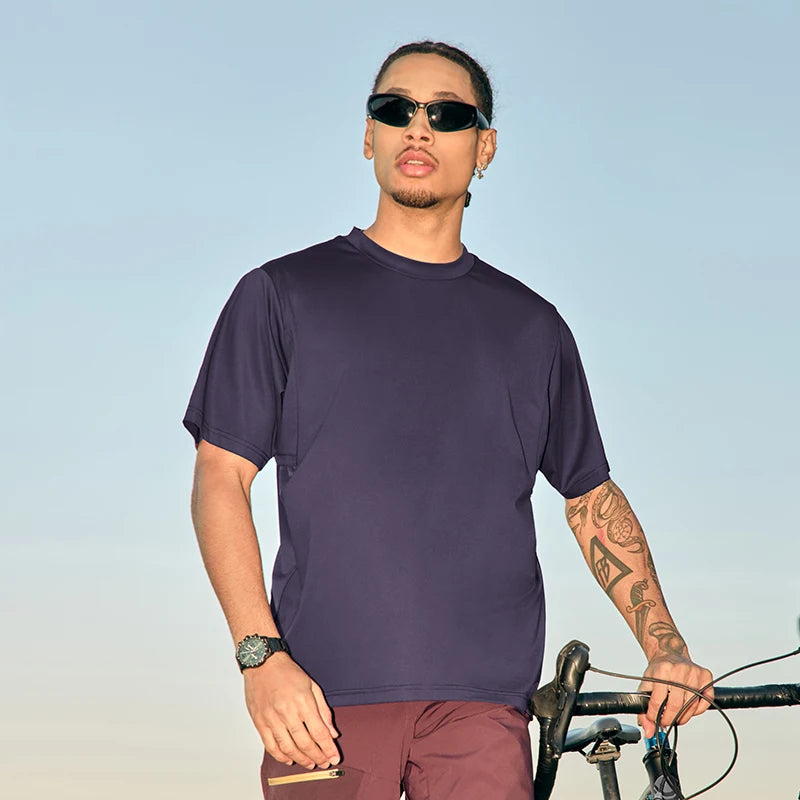 Breathable UPF Color Block Sports T-Shirt