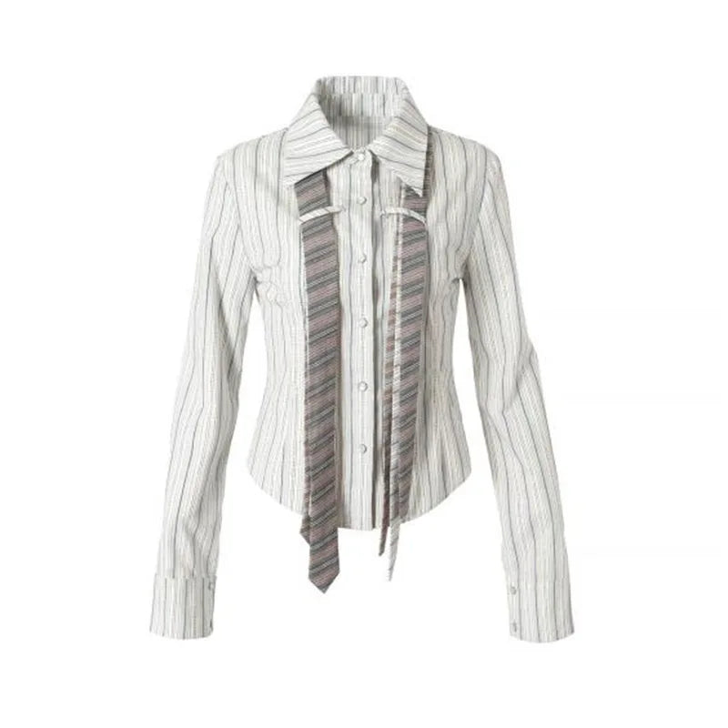 Chic Slim Stripe Long Sleeve Shirt