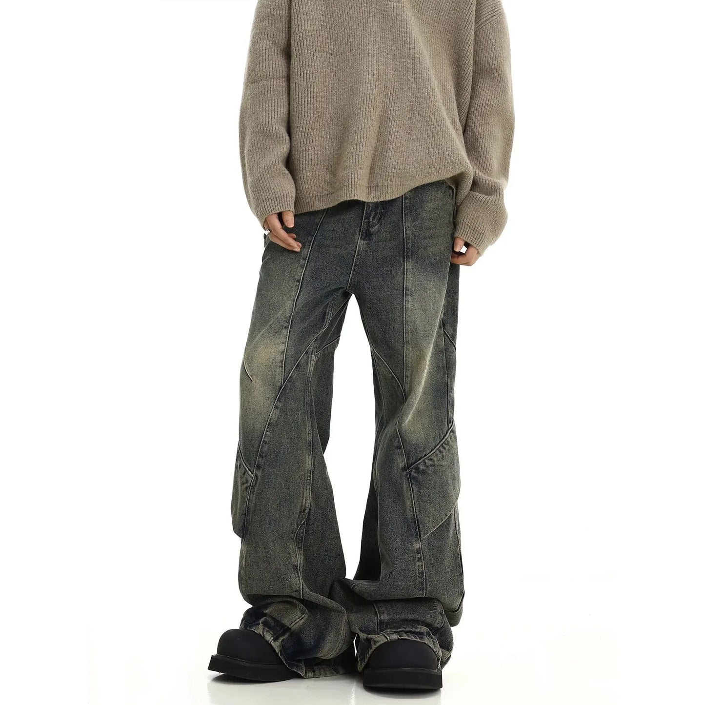 High Waist Flare Denim Pants Jeans