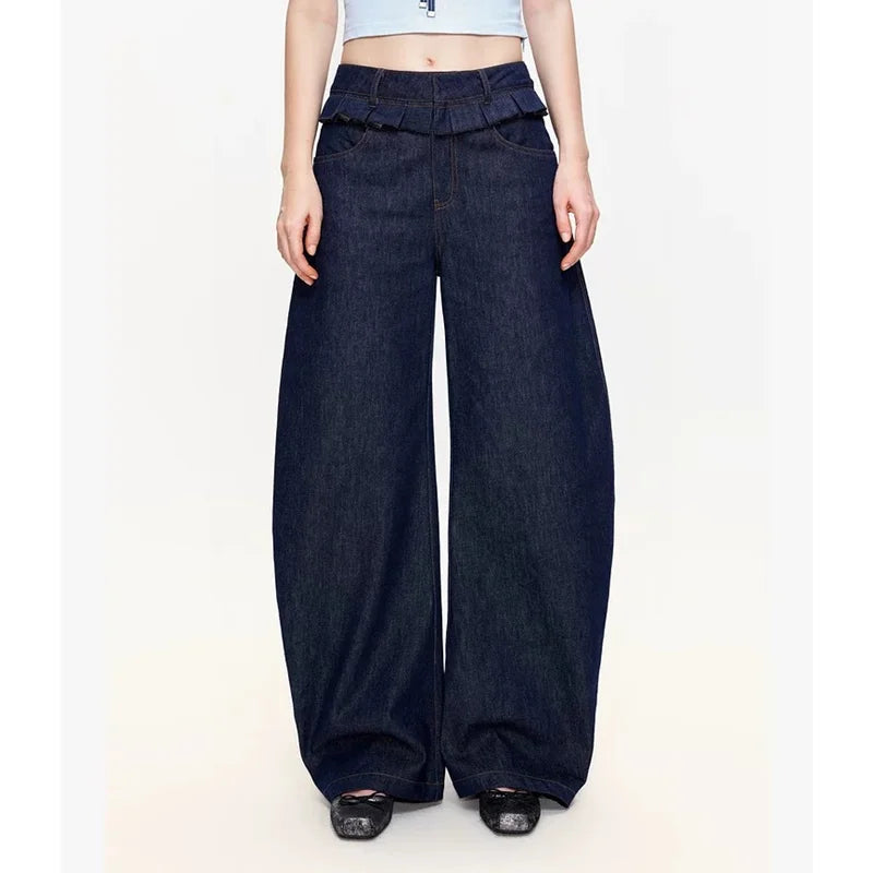 Washed High Waist Black Denim Jeans