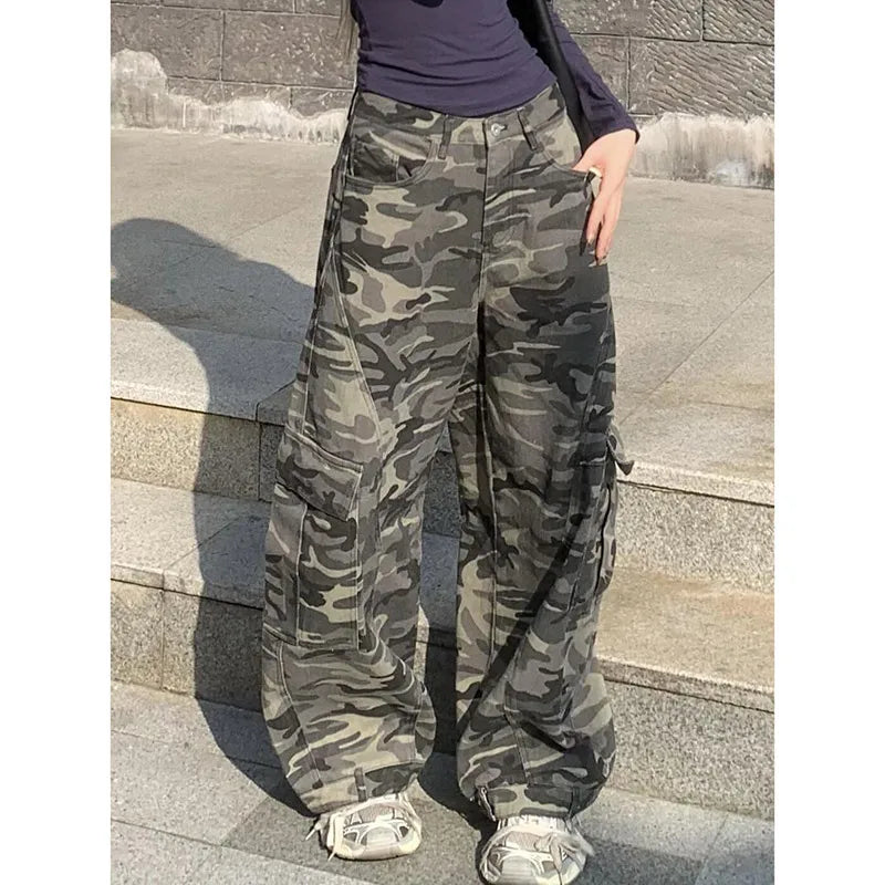 New Low Rise Baggy Camo Jeans
