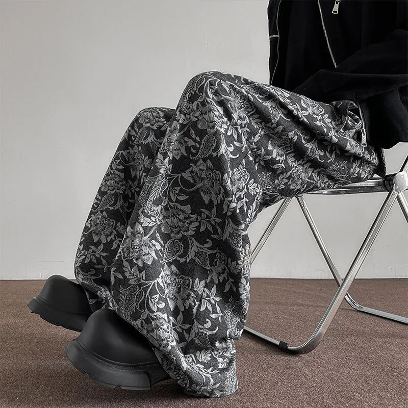 Baggy Gothic Pattern Sweatpants Hip Pants