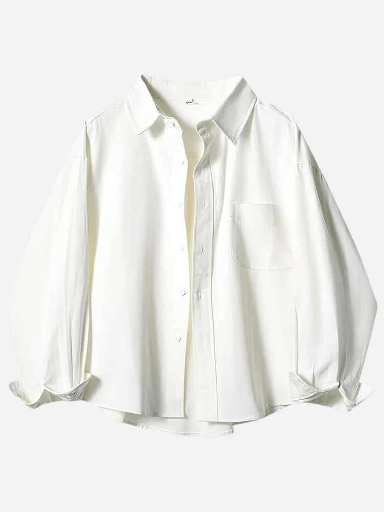 Vintage White Loose Blouse Shirt