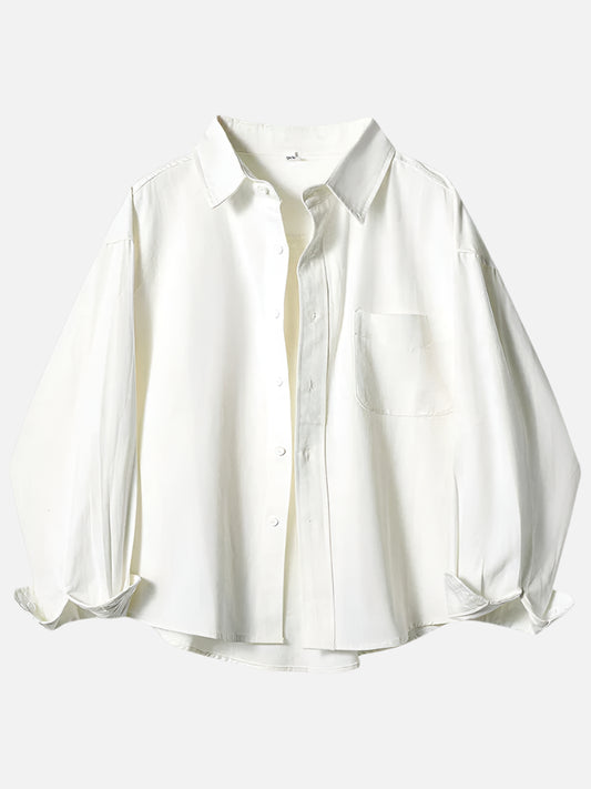Vintage White Loose Blouse Shirt
