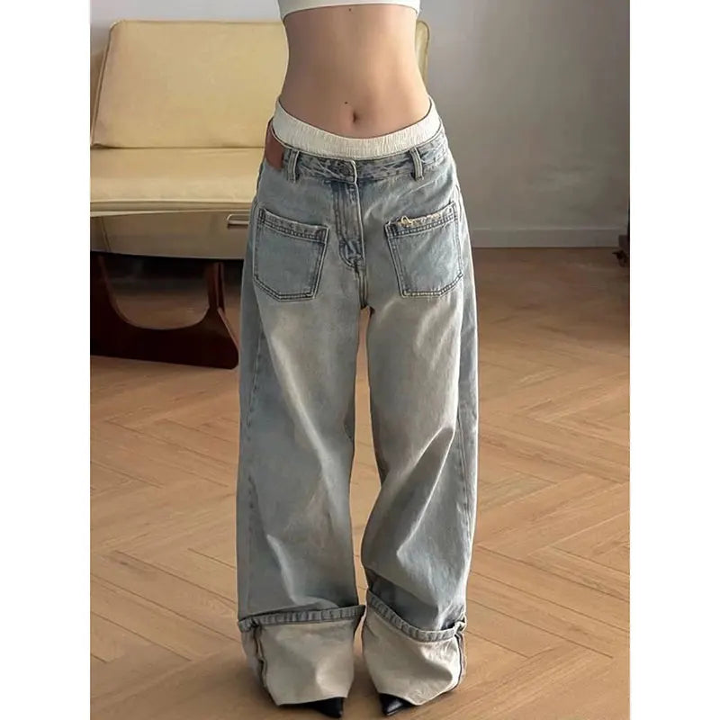 Vintage Oversize Light Blue Mom Jeans