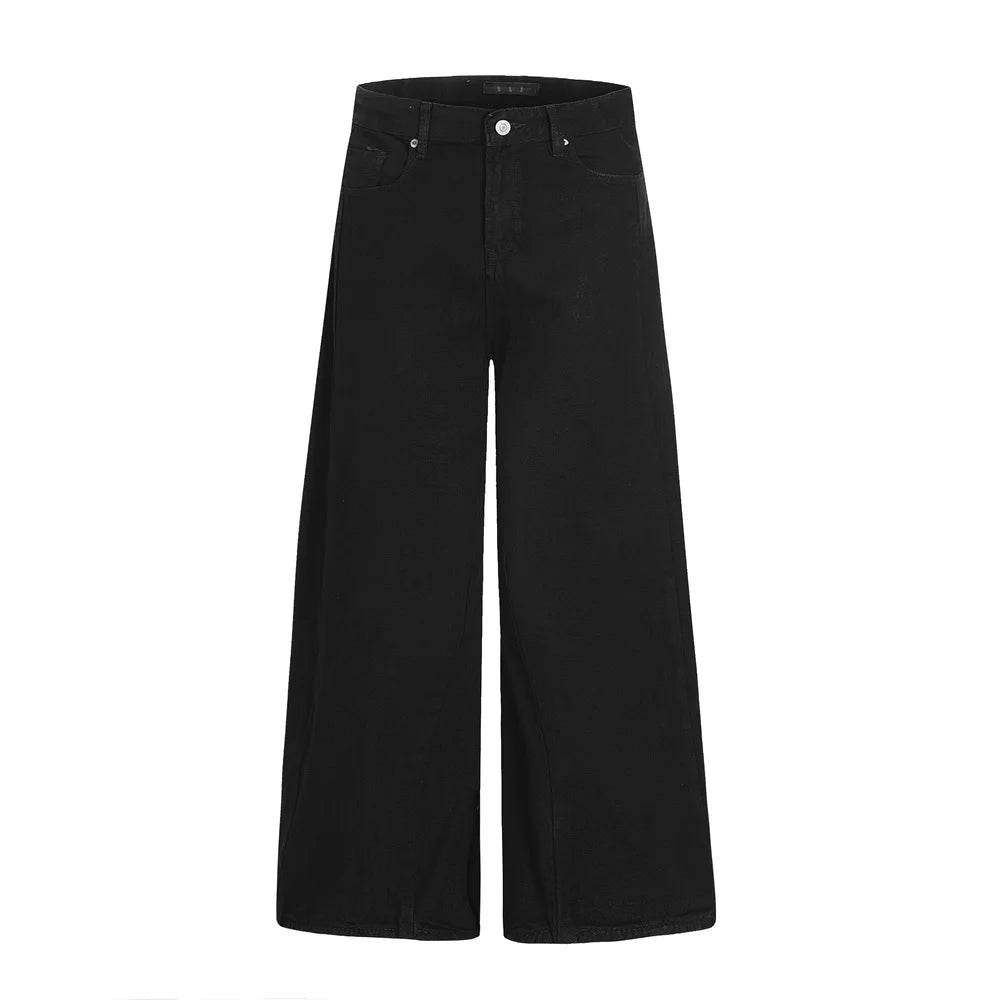Dark Retro Wide Leg Jeans