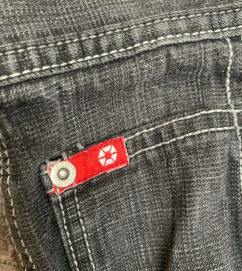 Vintage Black High Waist Wide Jeans