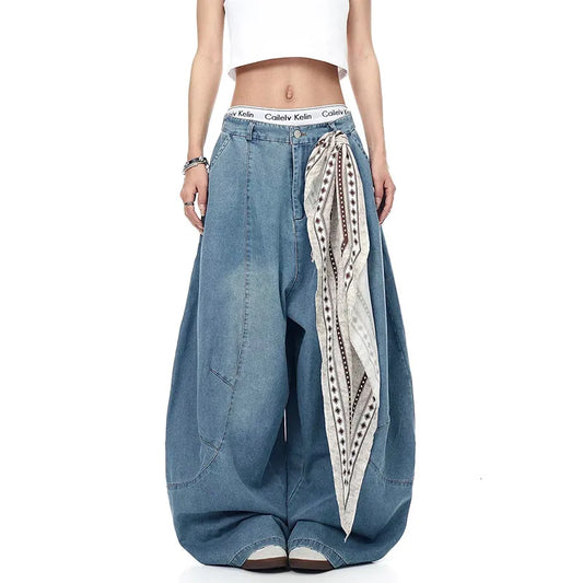 Loose Fit High Waist Wide Jeans