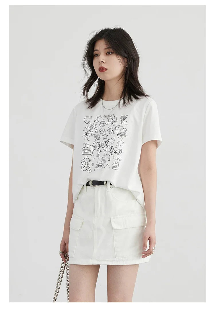 Stylish Printed O-Neck T-Shirt