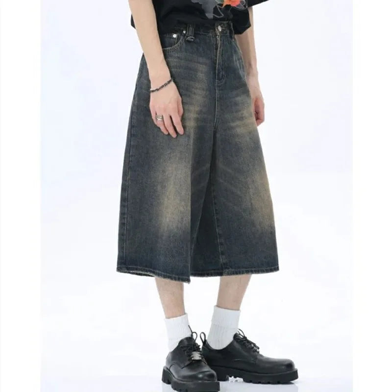 Retro Oversize Loose Denim Shorts Jeans