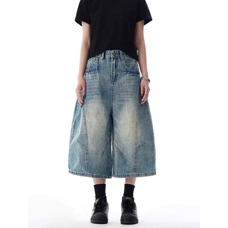 Vintage Gothic High Waist Cargo Jeans