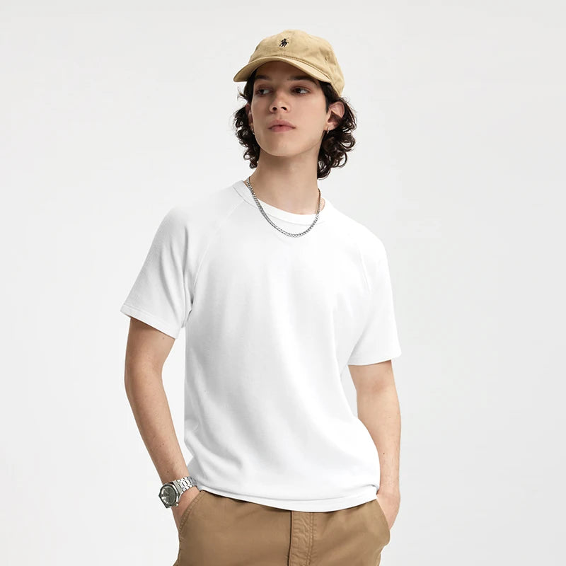 Navy Slim Fit Heavyweight Stretch T-Shirt