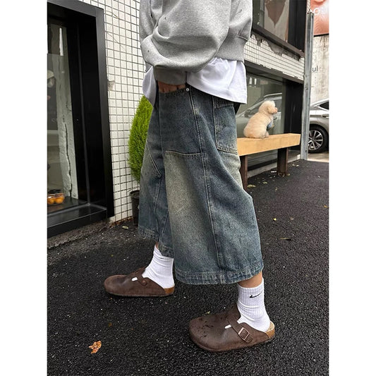 Vintage Blue Baggy Gothic Oversized Jeans