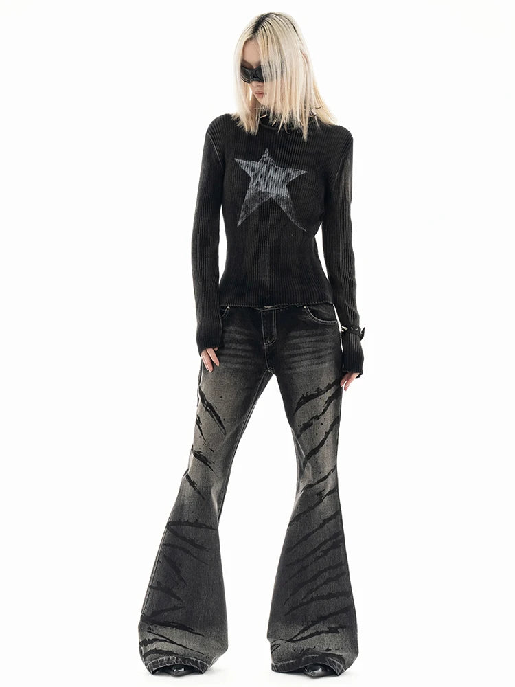 Retro Stars Long Sleeve Sweater