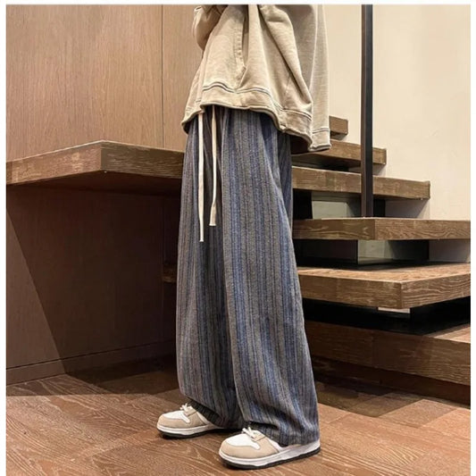 Wide Leg Stripe Casual Pantalones Pants