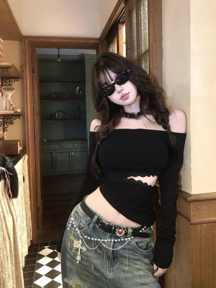Vintage Gothic Graphic Long Sleeve T-Shirt