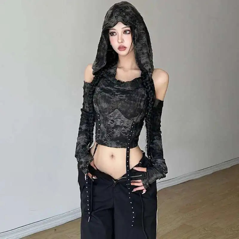 Sexy Summer Hooded Long Sleeve T-Shirt