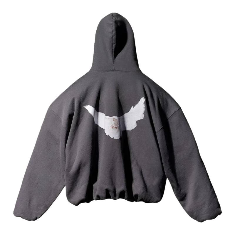 Oversized High Quality Dove Print Hoodie