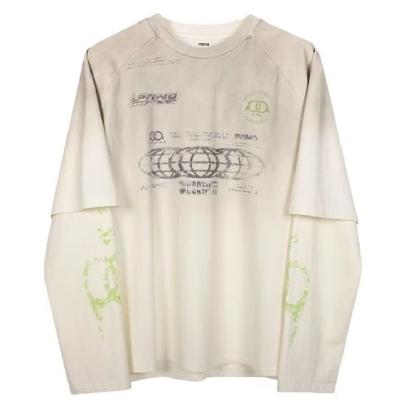 High Quality Patchwork Long Sleeve T-Shirt