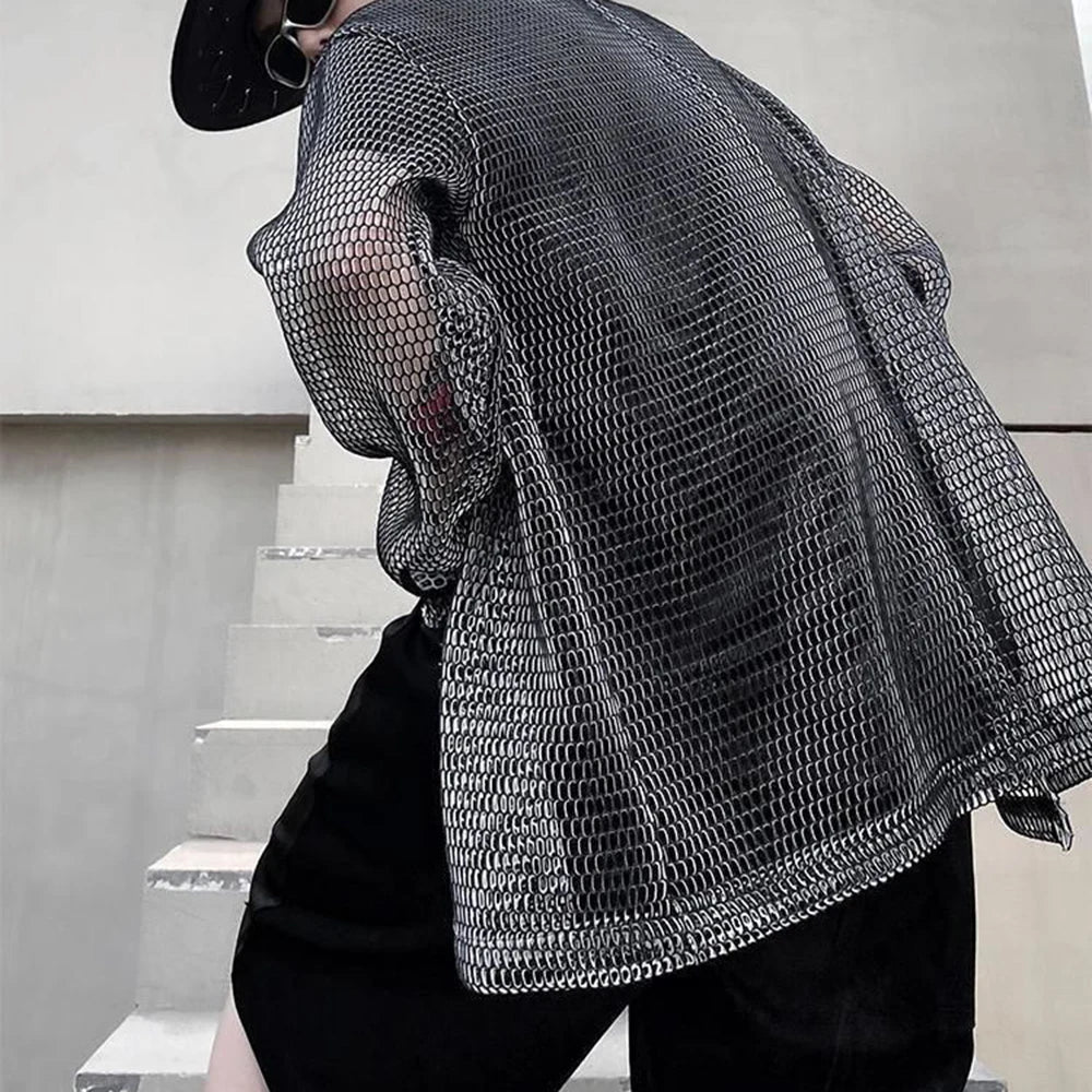 Oversized Mesh Casual Shirt