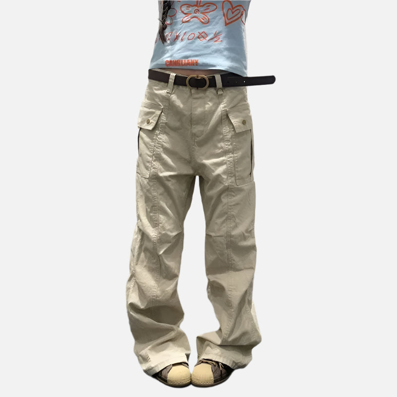 Vintage Apricot High Waist Wide Jeans