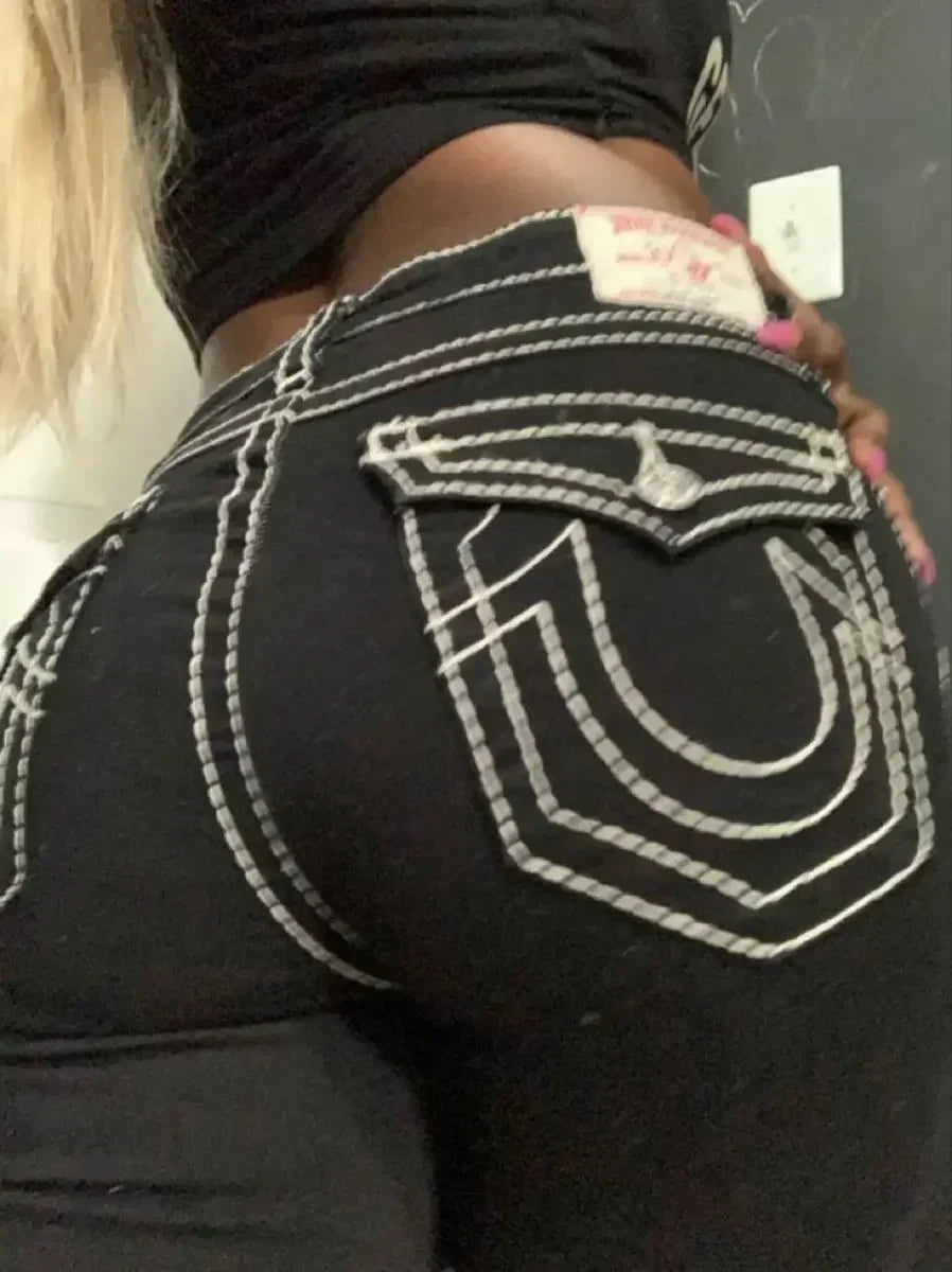 Vintage Buddha Embroidered High Waist Jeans