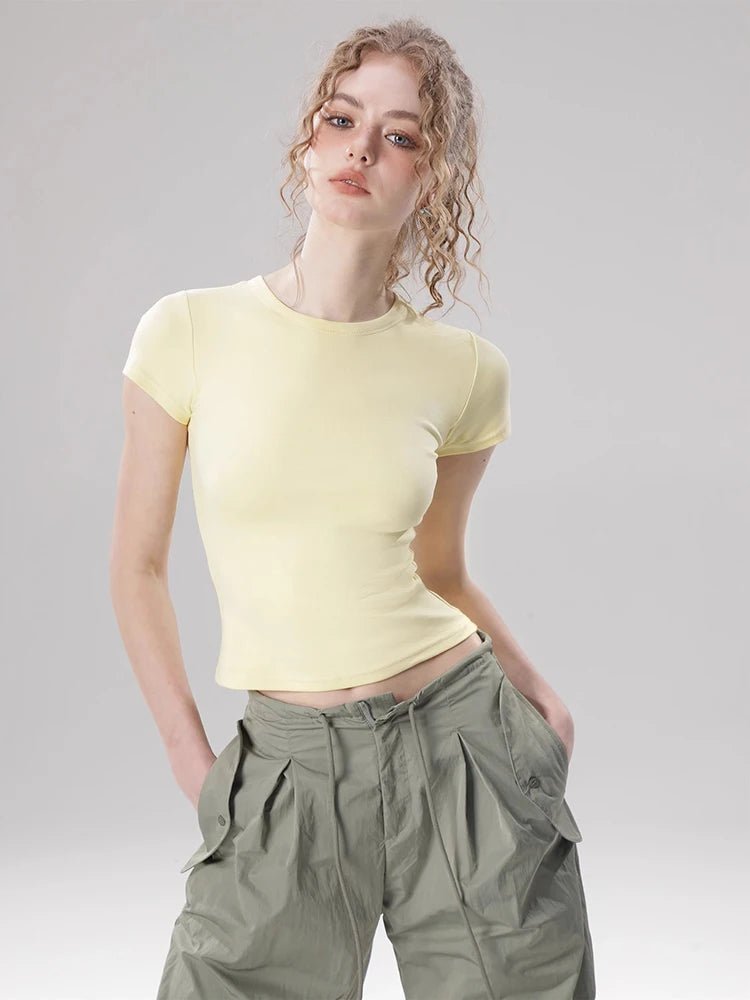 Minimalist Short Sleeve Womens Casual T-Shirt