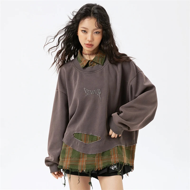 Youthful Off-Shoulder Sweatshirt